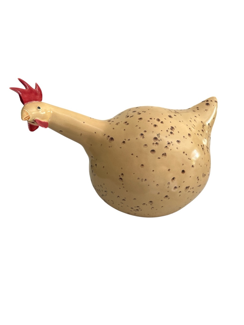 Catherine Hunter Longchamp France Deluxe Les Poules Large Speckled Hen Pottery